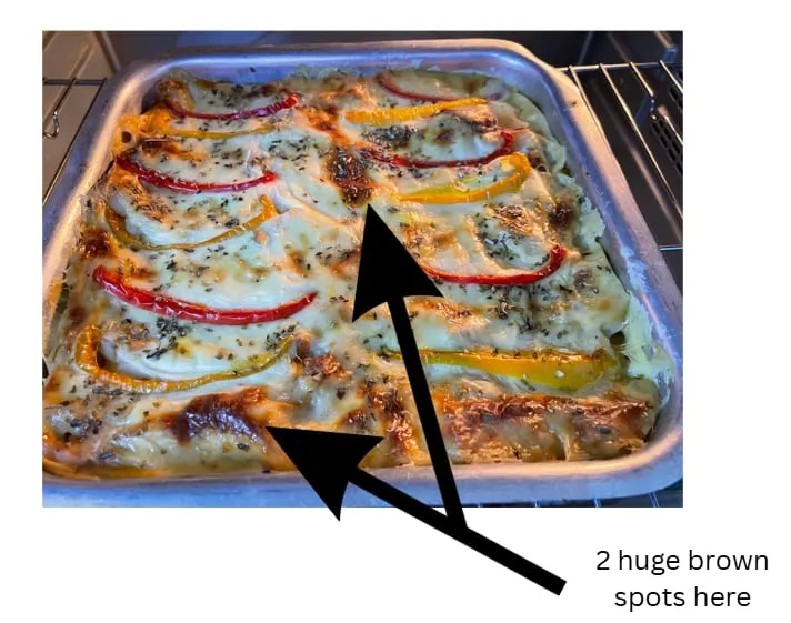 Step 10, photo 3: Bake at 180°C according to the instructions on your lasagna sheets package, or until the t